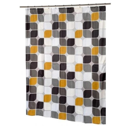LIVINGQUARTERS SC-FAB-ST-MT 54 x 78 in. Metro Stall Size Fabric Shower Curtain; Multi Color LI262068